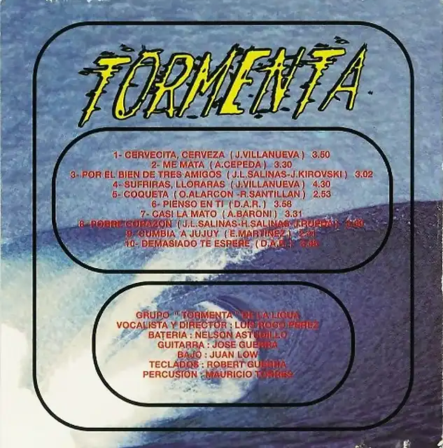 Tormenta - Tromenta Tropical (1998) Contraportada