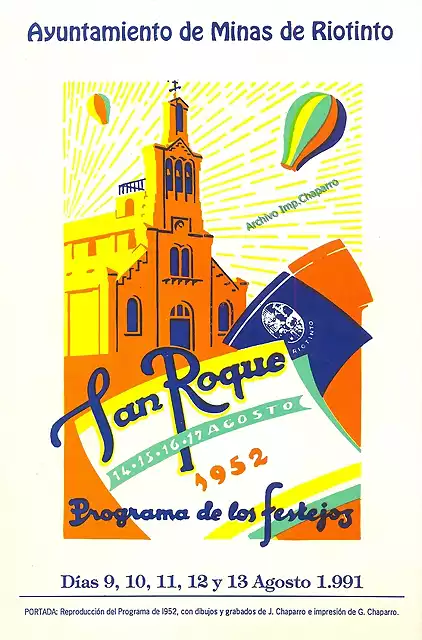 13-Programa S. Roque 1991-Reprod.programa ao 1952