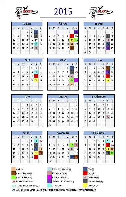 calendario-2015 ZASLOT