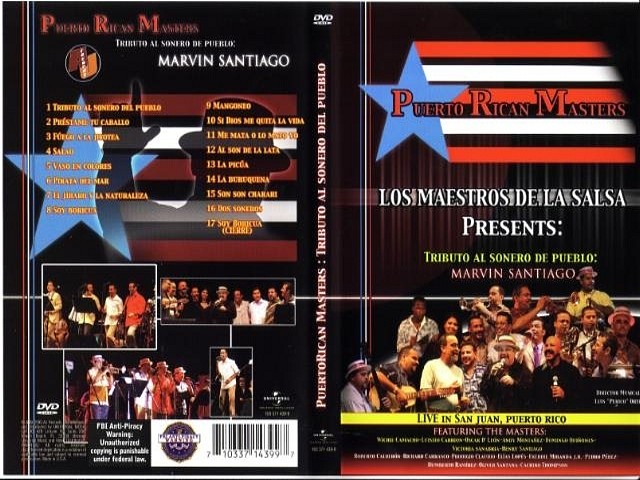 Puerto Rican Master - Tributo a Marvin Santiago - Caratula DVD