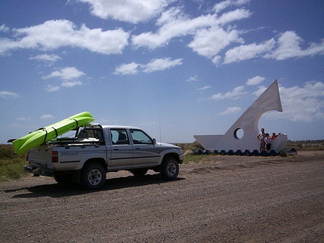 Entrada a San Blas con el K1 a cuestas.