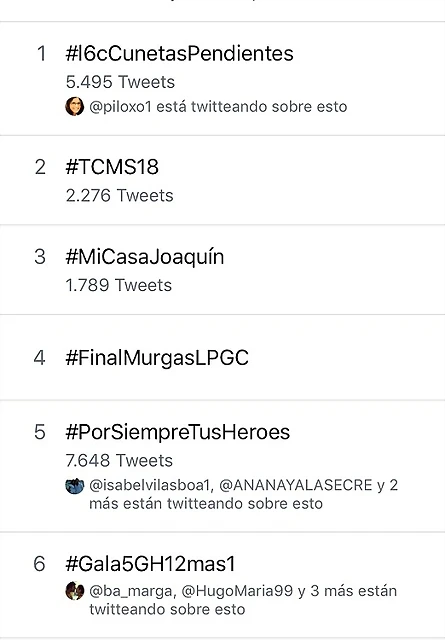 Trending topic 16-2-2018 #Gala5GH12mas1 (2) Trending topic 16-2-2018 #Gala5GH12mas1 (2)