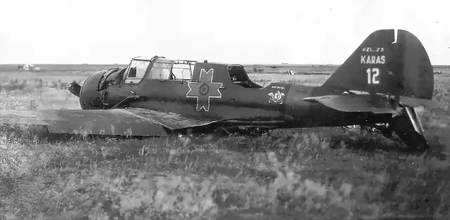 A crashed Romanian PZL 23 Kara&#347; no12