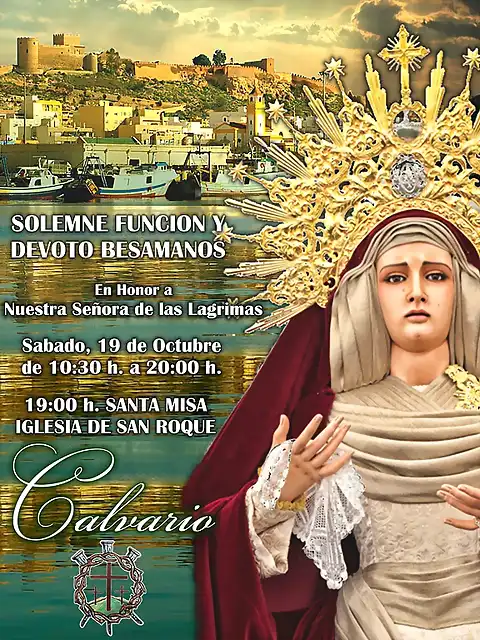 Cartel Besamanos Virgen de las Lagrimas 2013