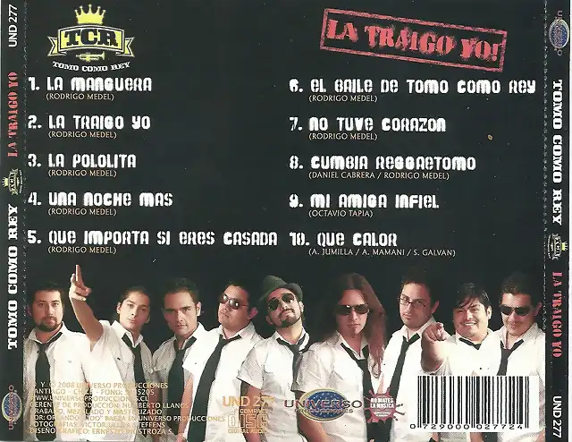 Tomo Como Rey - La Traigo Yo (2008) Trasera