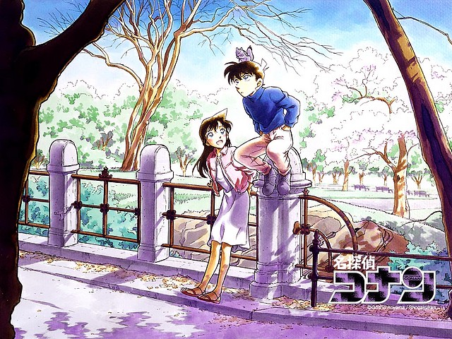 Detective Conan - Ran y Shinichi en un parque de New York Detective Conan - Ran y Shinichi en un parque de New York