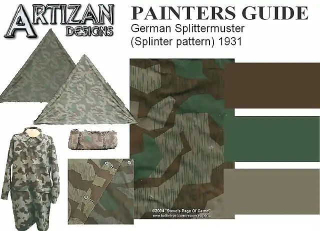 painters guide 1931 German Splittermuster