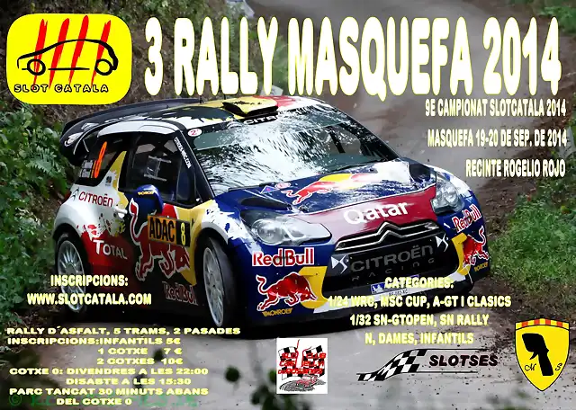 CARTELL 3 RALLY MASQUEFA SEPT 2014