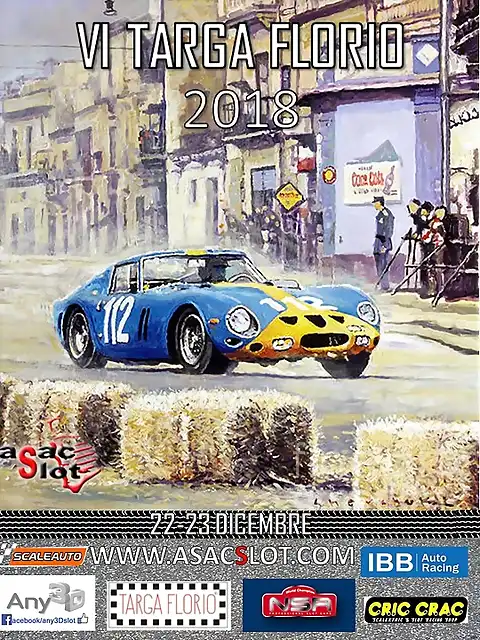 CARTEL TARGA FLORIO CON ANY SLOT Y NSR