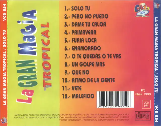 La Gran Magia Tropical - Solo Tu (1999) Trasera