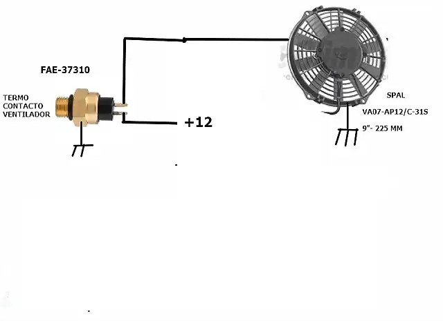 Electro ventilador de una velocidad Seat 600