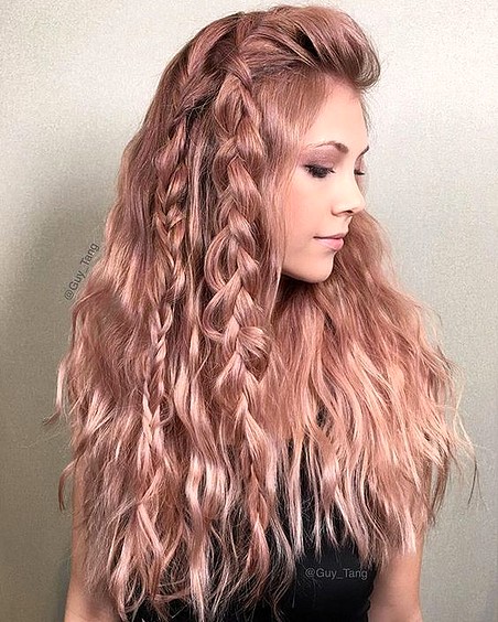 Tendencias y Estilos para Tintes Rosegold Trenza