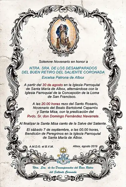 Orla Novena Virgen del Saliente 2019