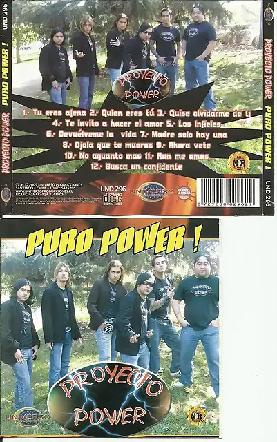 Proyecto Power - Puro Power (2009) Delantera Y Trasera