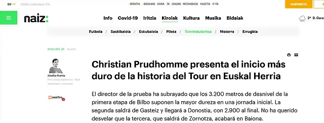 Christian Prudhomme presenta