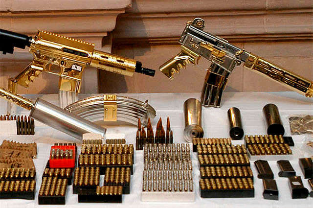 Armas requisadas a narcotraficantes mexicanos