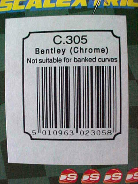 Etiqueta y referencia de la caja del Bentley CROMADO de la serie The Power And The Glory