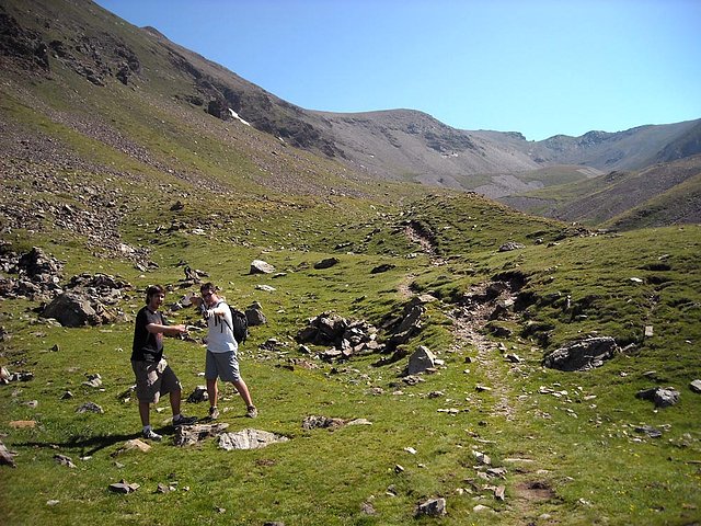 Hacia el collado de Nou Creus