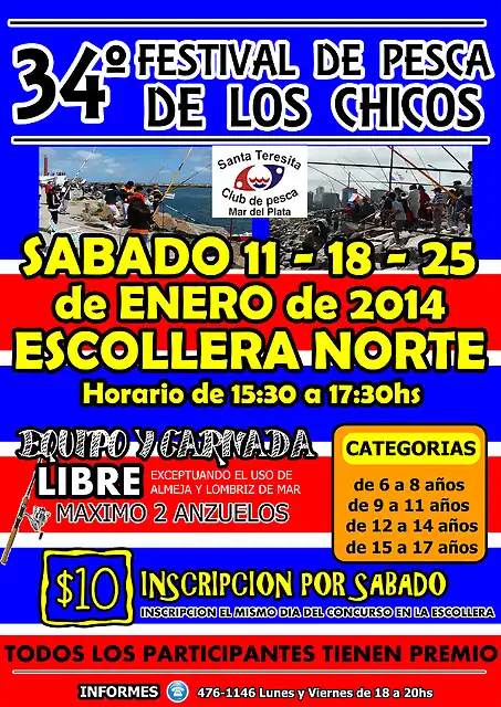 34°Festival de Pesca Deportiva de los Chicos