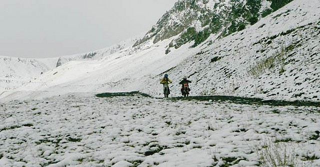 Descendiendo-nieve