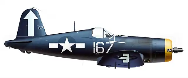 154. F4U-1C Corsair BuNo.82434 No.434 flown by Lt CL Vassey of VMF-441, Okinawa, April 1945