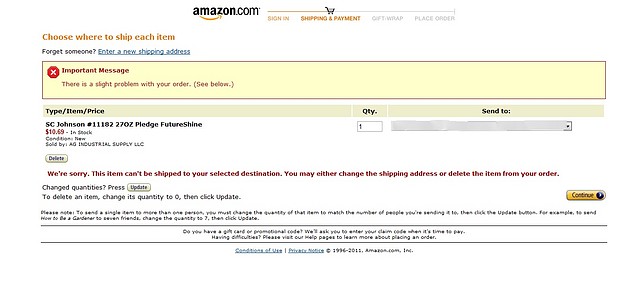 Select Shipping Addresses   Amazon.com Checkout