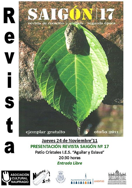 Cartel Presentacin  Revista Saign n 17 (24-11-11)