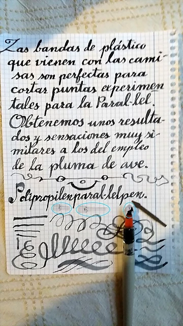 pluma paral.lel pen punta PP