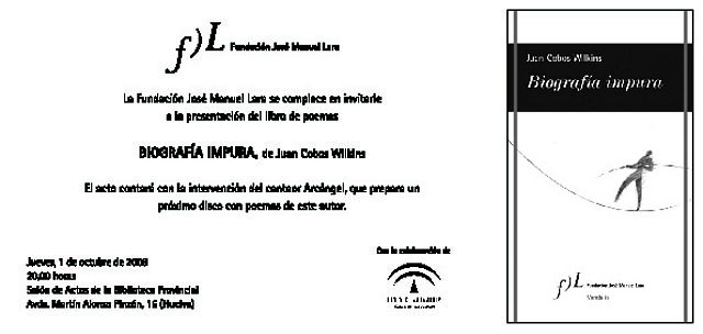 Invitacion Charla Juan Cobos en Huelva-01.10.09