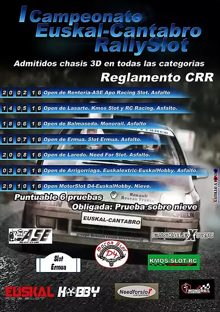 Cartel Campeonato Euskal-Cantabro Rally-Slot