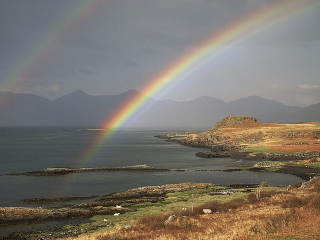 Double Rainbow Over Loch Scridain, Isle of Mull, Scotland Double Rainbow Over Loch Scridain, Isle of Mull, Scotland