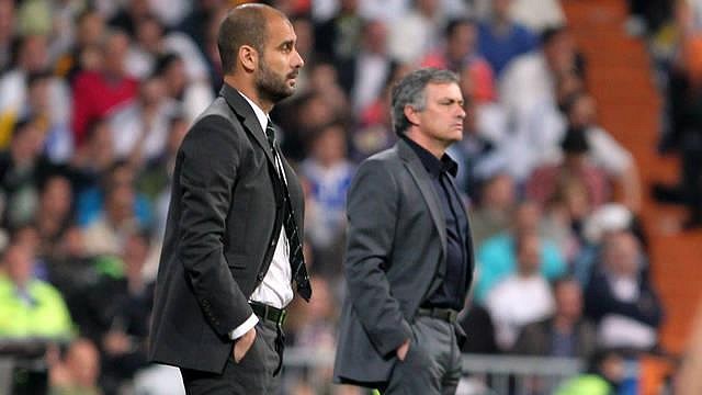 Guardiola y Mou cabreado