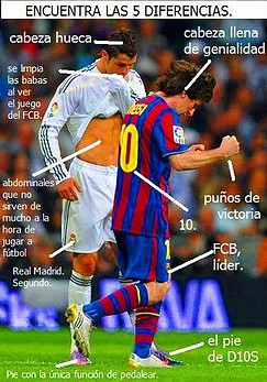 Messi y Cristiano-5 diferencias