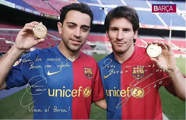 Messi y Xavi