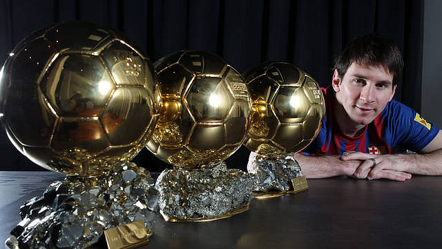 Messi tres balones de oro