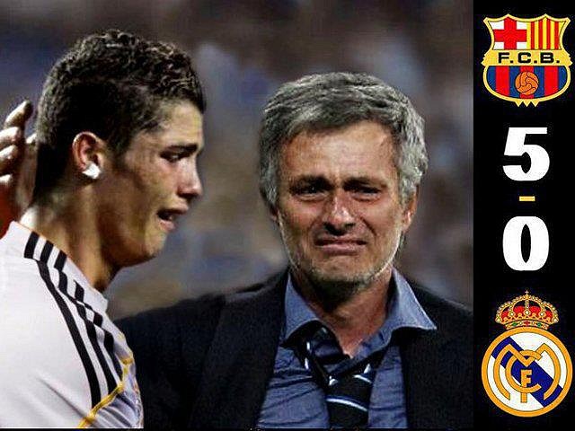 El llanto de Ronaldo y Mou