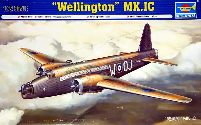 Trumpeter - Vickers Wellington Mk.IC - 1-72