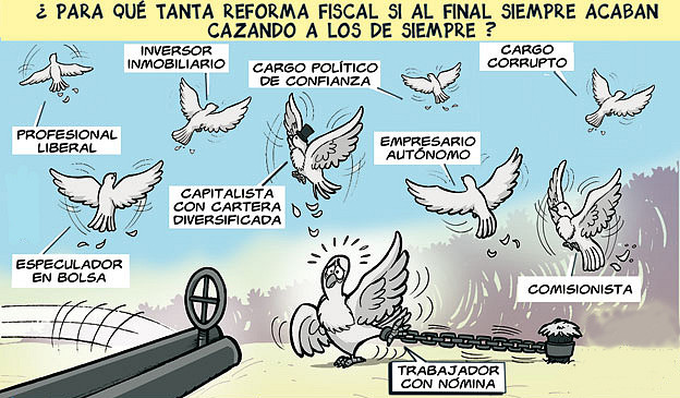 para qu? tanta reforma fiscal si al final siempre acaban cazando a los de siempre