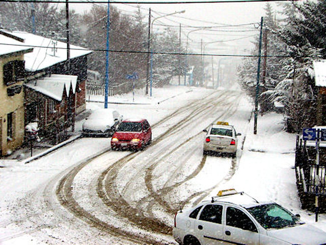 Fotos de Ushuaia con nieve, en Tierra del Fuego