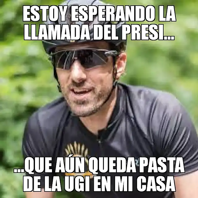 Cancellara y la pasta del presi de la UGI