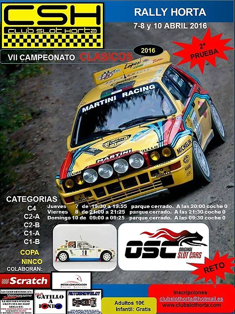 Cartel 2 Prueba Rally Clasicos