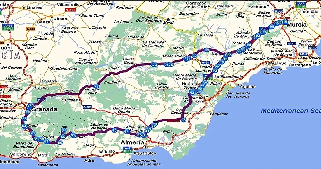 ruta murcia-granada