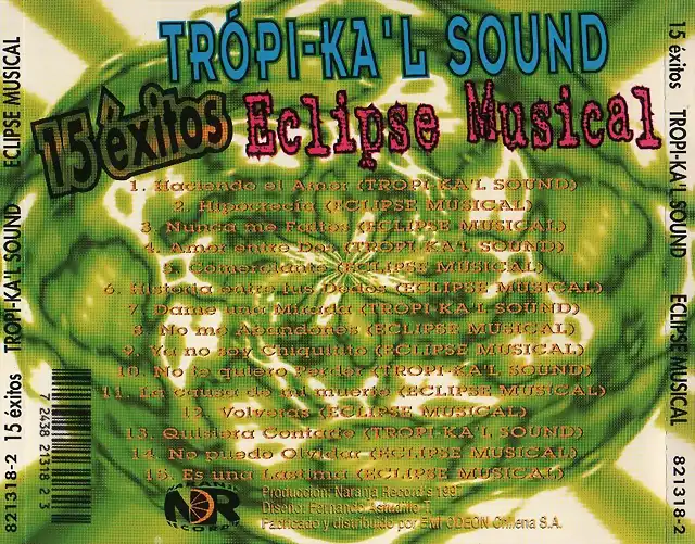 Tropikal Sound Y Eclipse Musikal - 15 Exitos (1997) Trasera