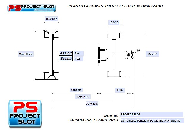 Plantilla De Tomaso Pantera Clasico JPG