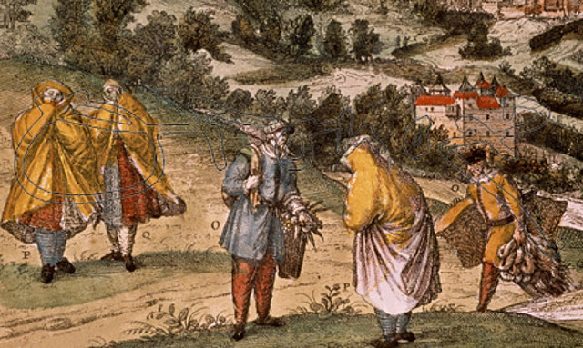 ENCUENTRO DE CAMINANTES MORISCOS - GRABADO SIGLO XVI - (CONJUNTO N? 3080) Obra de BRAUN GEORG 1541-1622HOGENBERG FRANS 1535-90 ENCUENTRO DE CAMINANTES MORISCOS - GRABADO SIGLO XVI - (CONJUNTO N? 3080) Obra de BRAUN GEORG 1541-1622HOGENBERG FRANS 1535-90