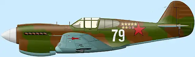 Artwork-Curtiss-P-40E-Kittyhawk-USSR-154GvIAP-W79-Zelenov-1942-0A