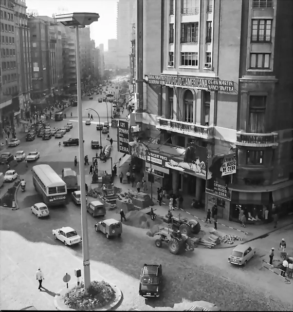 Madrid - Kanalisierungsarbeiten an der Gran V?a, 1966 Madrid - Kanalisierungsarbeiten an der Gran V?a, 1966