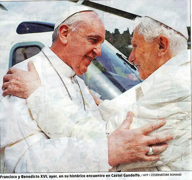 Papa Francisco y Papa Em?rito Benedicto XVI Caso Ins?lito 23-03-2013-349