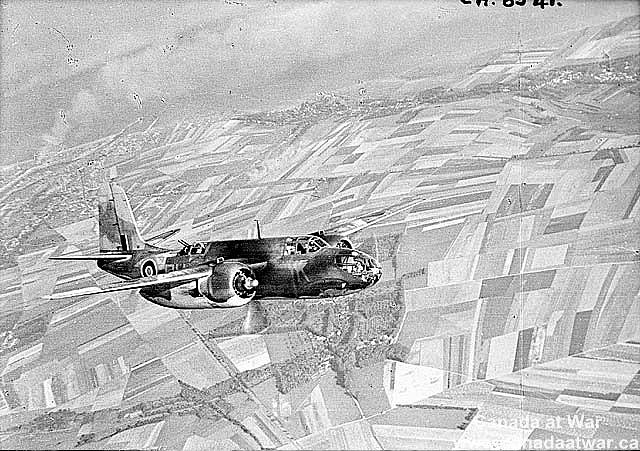 Douglas Boston aircraft of the Royal Air Force taking part in Operation Jubliee, the raid on Dieppe.