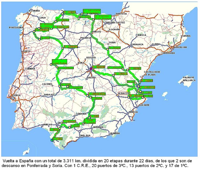 Mapa de Vuelta a Espaa